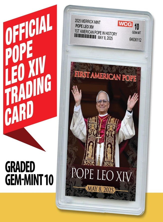 WCG 2025 Pope Leo XIV Official Trading Card 1st American Pope Ever Historic - Certified Gem Mint 10 - Image 5